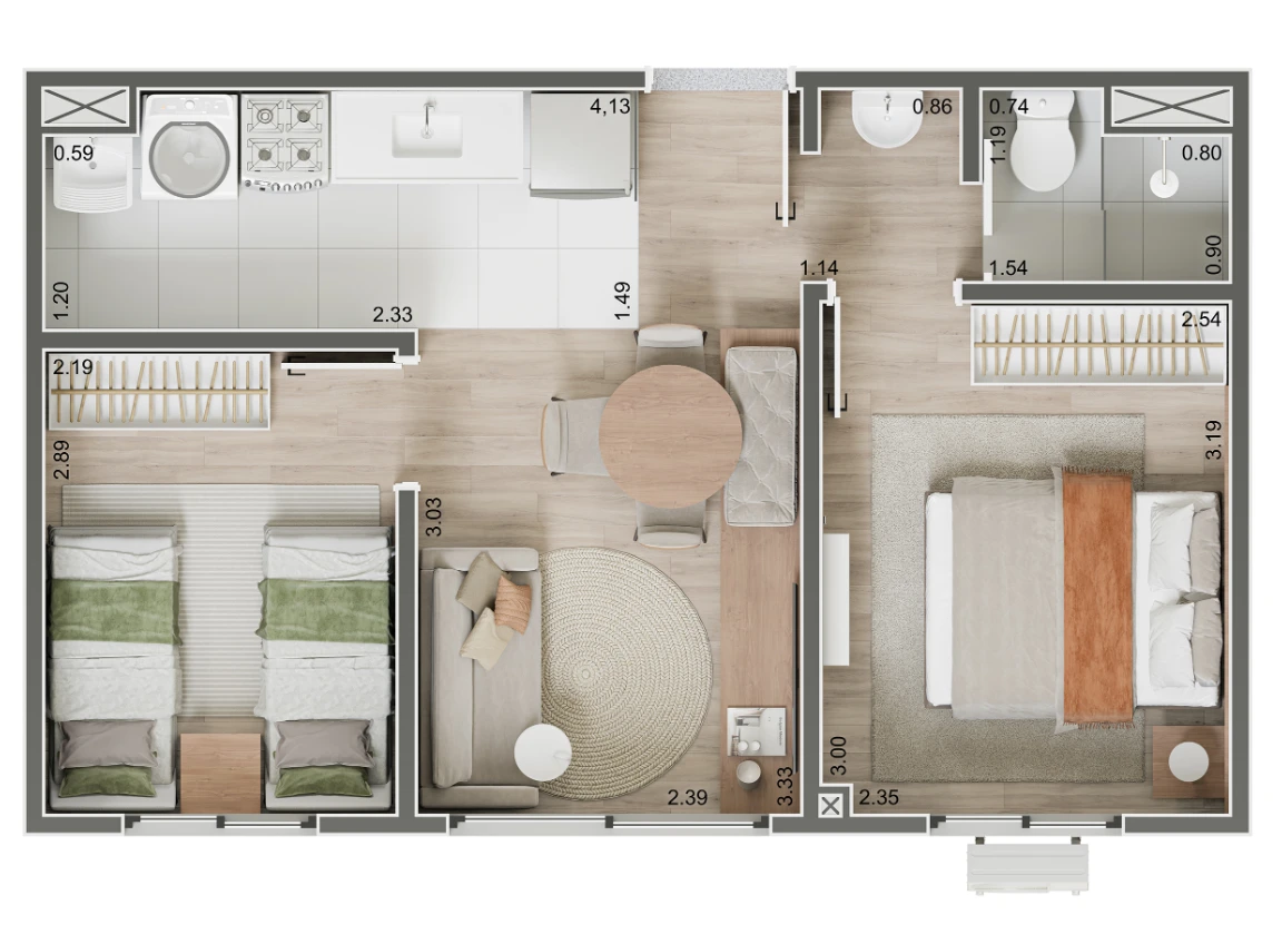 Planta 2 dorms 0
